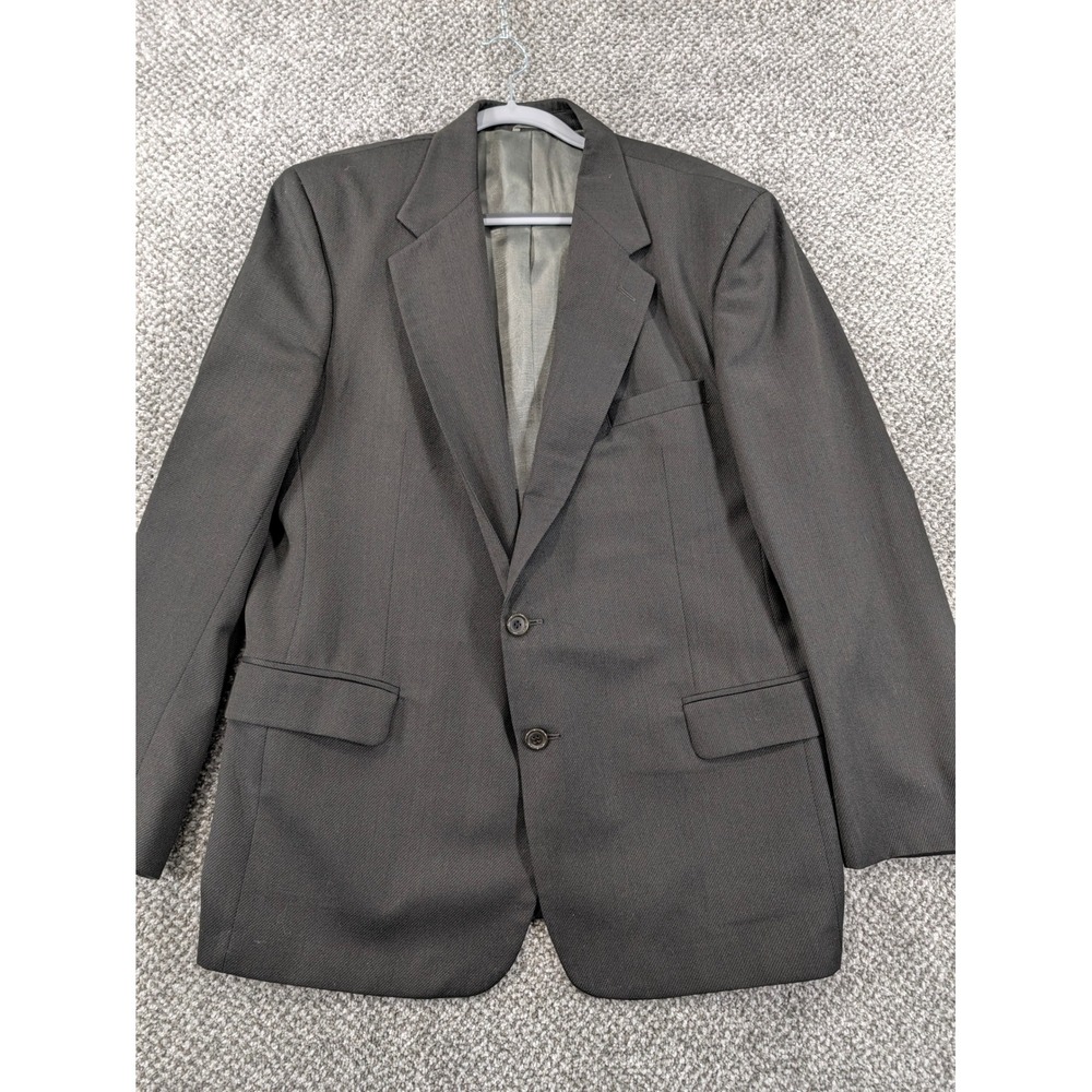 Datti Italy Mens 44R Wool Blazer Jacket Charcoal Gray 2 Button Sport Coat